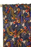 Blue autumn print viscose