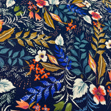 Blue autumn print viscose