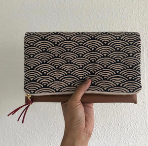 Felicity Clutch Bag - Seigaiha Waves