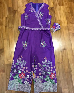 Purple Batik Jumpsuit