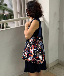 Reversible Drawstring Tote Bag