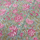 Block Print Floral Vines with Pineapple Sage