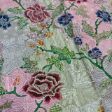 (Hand stamped Batik) Vines of flowers Multi C