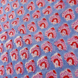 Block Print Small Floral Fan Motif