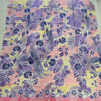 (Hand-stamped batik) Song of Birds Purple