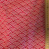 140cm - Seigaiha Waves Small Red