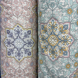 Gothic Flowers Motif Pastel Mint