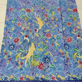 (Hand-stamped batik) Song of Birds Lavender Blue