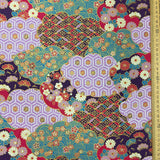 Japanese Patchwork Clouds with Geometric and Flowers