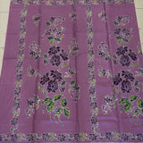 (Hand stamped Batik) Stalk of Flowers Lilac