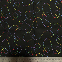 Rainbow Dotted Tracks - Sew Iowa by Sara Franlkin for Windham Fabrics