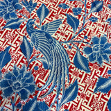 (Hand-stamped batik) Song of Birds Red