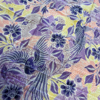 (Hand-stamped batik) Song of Birds Purple