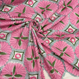 Block Print Pink Peranakan Tiles Motif
