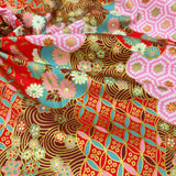 Japanese Patchwork Clouds with Geometric and Flowers