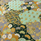 Japanese Patchwork Clouds with Geometric and Flowers