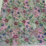 (Hand stamped Batik) Vines of flowers Multi C