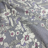 Japanese Flowers Forest Rippled Cotton