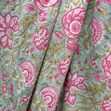 Block Print Floral Vines with Pineapple Sage