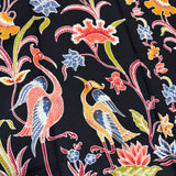 (Hand stamped Batik) Pair of Storks with Growing Flowers