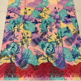 (Hand-stamped) A Pair of Peacock on Tree Pastel #A