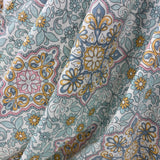 Gothic Flowers Motif Pastel Mint