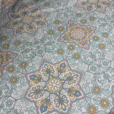 Gothic Flowers Motif Pastel Mint