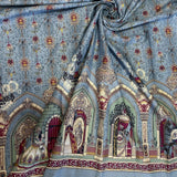 Gothic Castle Border on Dobby Cotton
