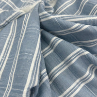 Checks Stripes Irish Linen -Blue