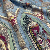 Gothic Castle Border on Dobby Cotton