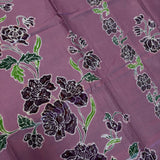 (Hand stamped Batik) Stalk of Flowers Lilac