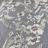 Japanese Flowers Forest Rippled Cotton