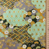 Japanese Patchwork Clouds with Geometric and Flowers