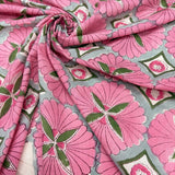 Block Print Pink Peranakan Tiles Motif