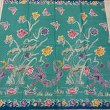 (Hand-stamped batik) Pair of Storks by the Flowers Tiffany