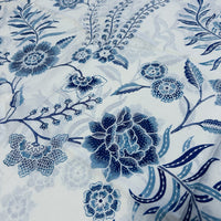 (Hand-stamped batik) Flowers and Ferns Porcelain