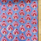 Block Print Small Floral Fan Motif