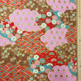 Japanese Patchwork Clouds with Geometric and Flowers