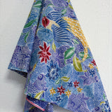 (Hand-stamped batik) Song of Birds Lavender Blue