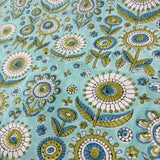 Block Print Wild Dandelions Blue