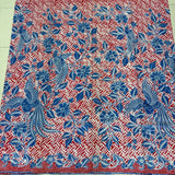 (Hand-stamped batik) Song of Birds Red