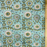 Block Print Wild Dandelions Blue