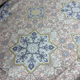 Gothic Flowers Motif Pastel Pink