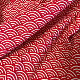 140cm - Seigaiha Waves Small Red