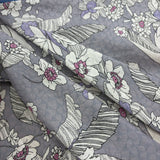Japanese Flowers Forest Rippled Cotton