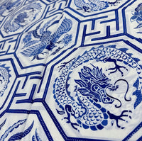 (Hand stamped Batik) Dragon and Phoenix Pocerlain