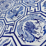 (Hand stamped Batik) Dragon and Phoenix Pocerlain
