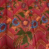 Batik Flower Stalks with V Geometry Red