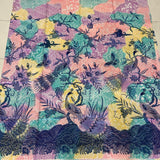 (Hand-stamped) A Pair of Peacock on Tree Multi