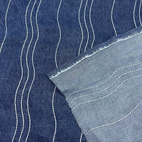 European Sashiko Waves on Denim